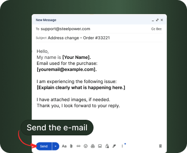 Screenshot showing send button